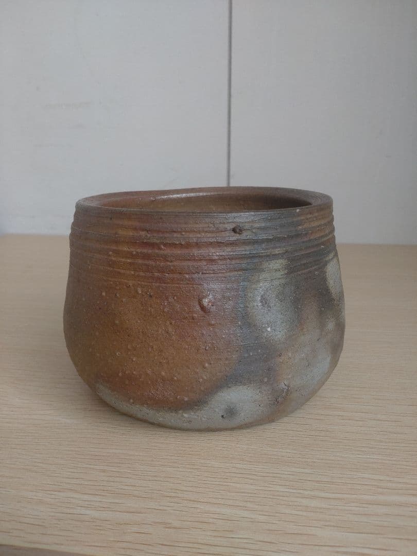 【備前名工】乗松俊行　建水　茶道具　生花　窯変　茶碗　金重陶陽　山本陶秀　藤原啓