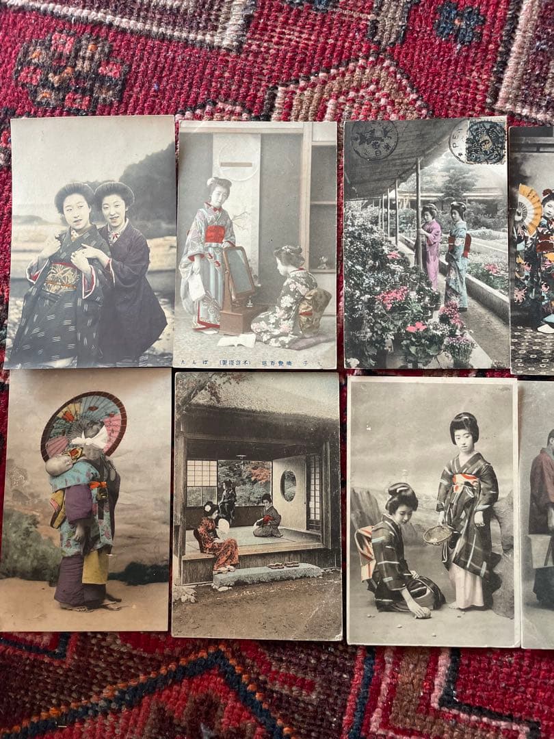 絵葉書　絵はがき　古写真　戦前　手彩色　美人　明治　大正　芸妓　芸者　舞妓　遊女