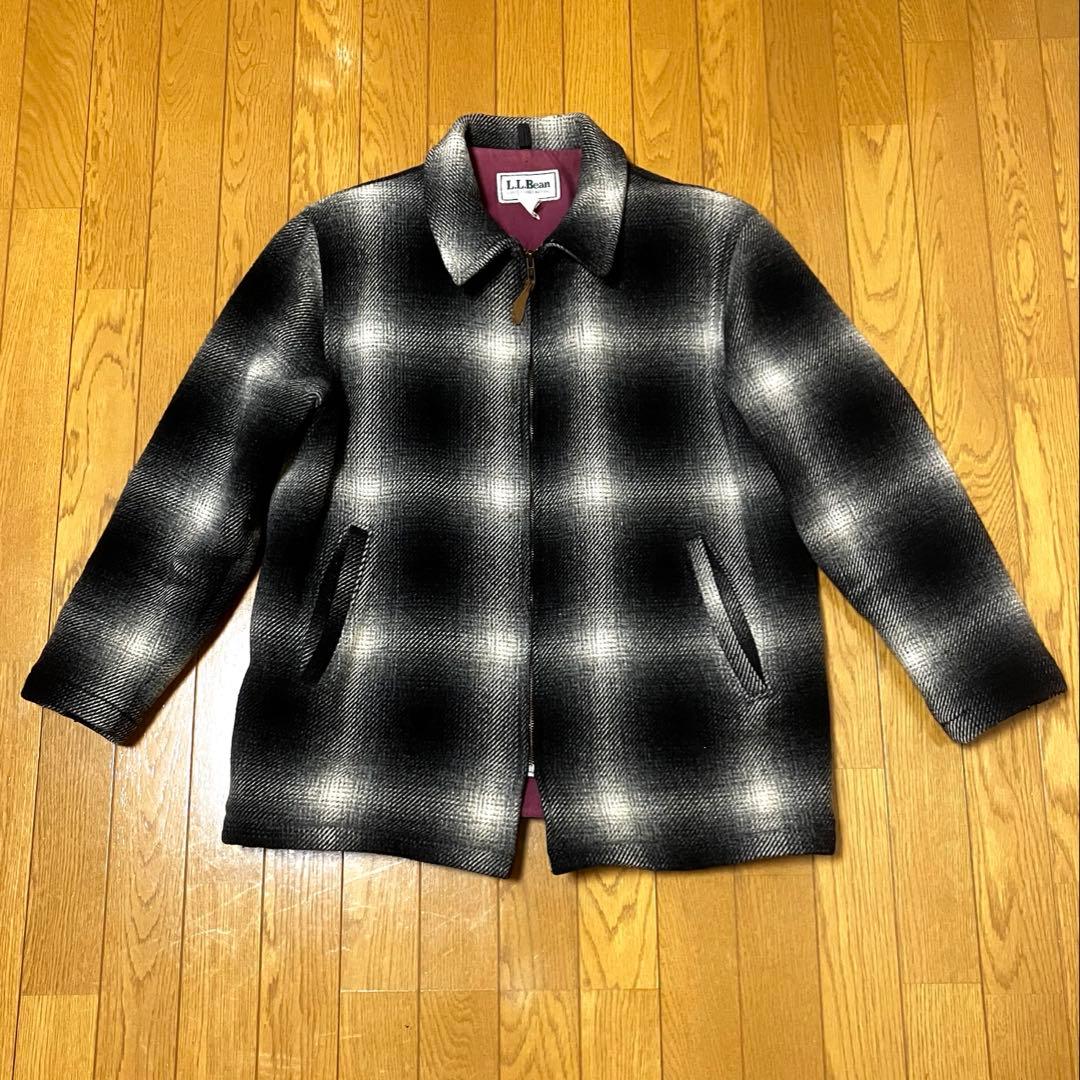 80's L.L.Bean 白黒オンブレチェック ジャケット シャドーチェック