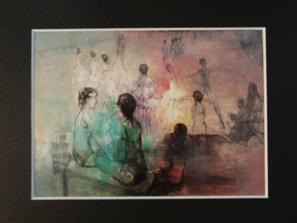 ジャンセン 「稽古の合間」、繊細、可憐、希少画集画、 新品額装付