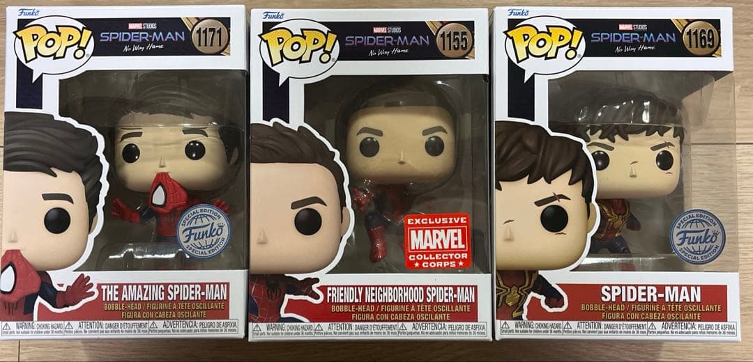 【超希少】Funko スパイダーマン No way  3体セット