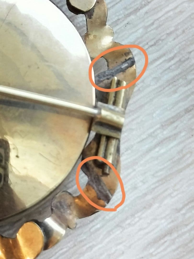 アンティーク モーニングジュエリー ブローチ 遺髪 訳あり