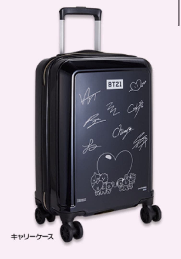 BT21 サイン入りキャリーケース ブラック