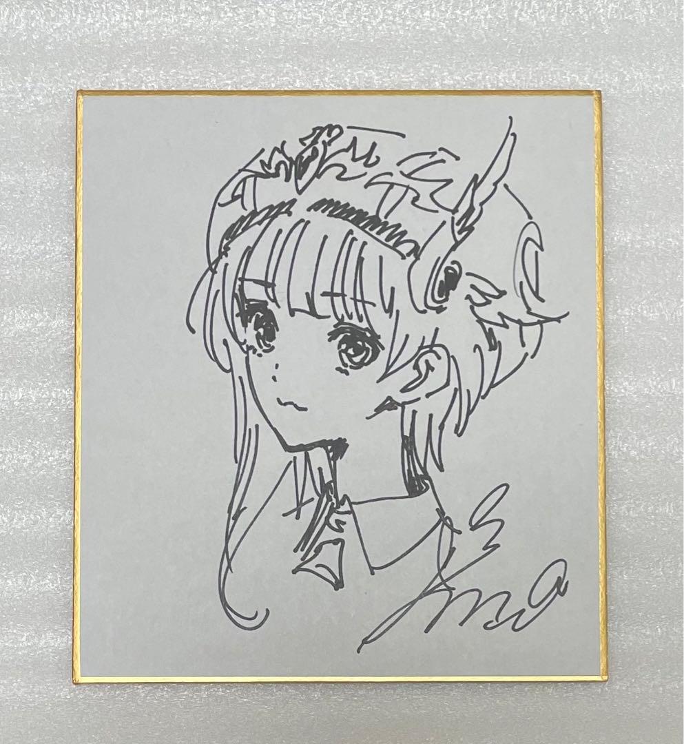 岸田メル　ロロナ　直筆サイン色紙　直筆イラスト