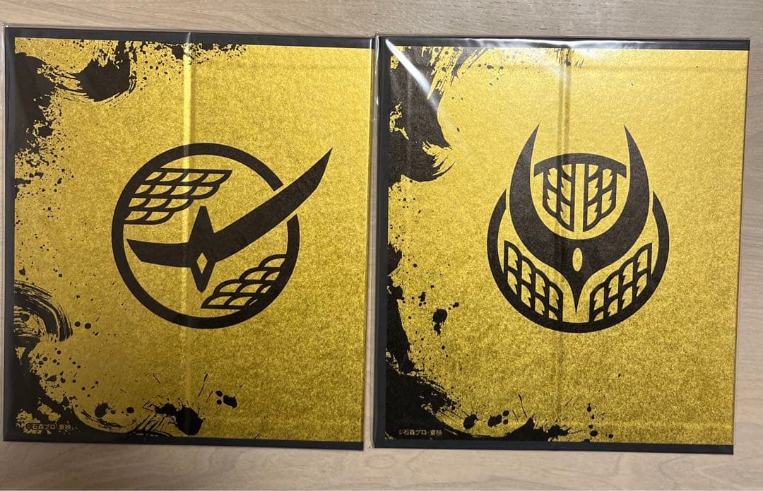 仮面ライダー鎧武 10thイベント 金屏風　2種セット