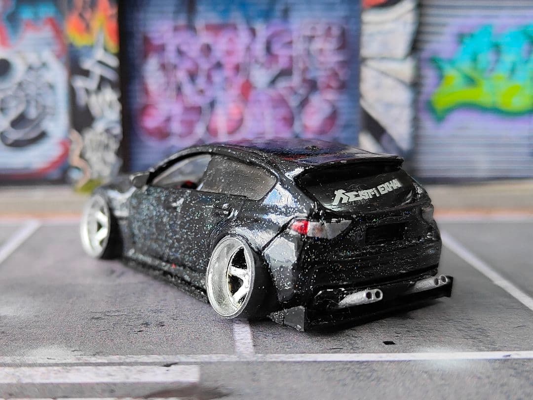 ホットウィールカスタム インプレッサ 7色ラメ フルエアロ☆深リム☆トミカ改造