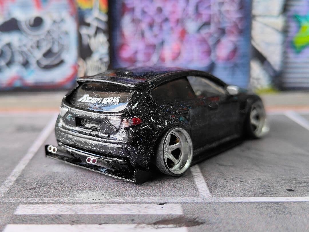 ホットウィールカスタム インプレッサ 7色ラメ フルエアロ☆深リム☆トミカ改造