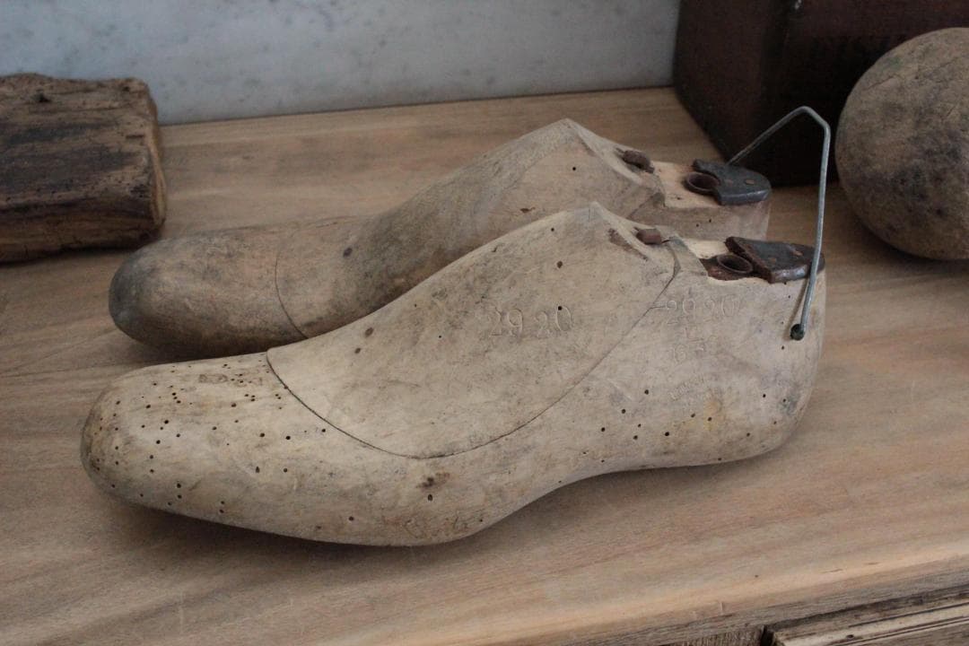 【C】フランスアンティーク木製シューモールド