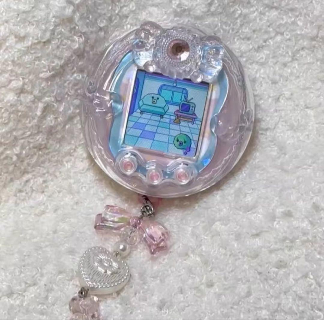 【値下げ対応可】初期傷あり　たまごっちユニクリアケース　カバー　リボン付き