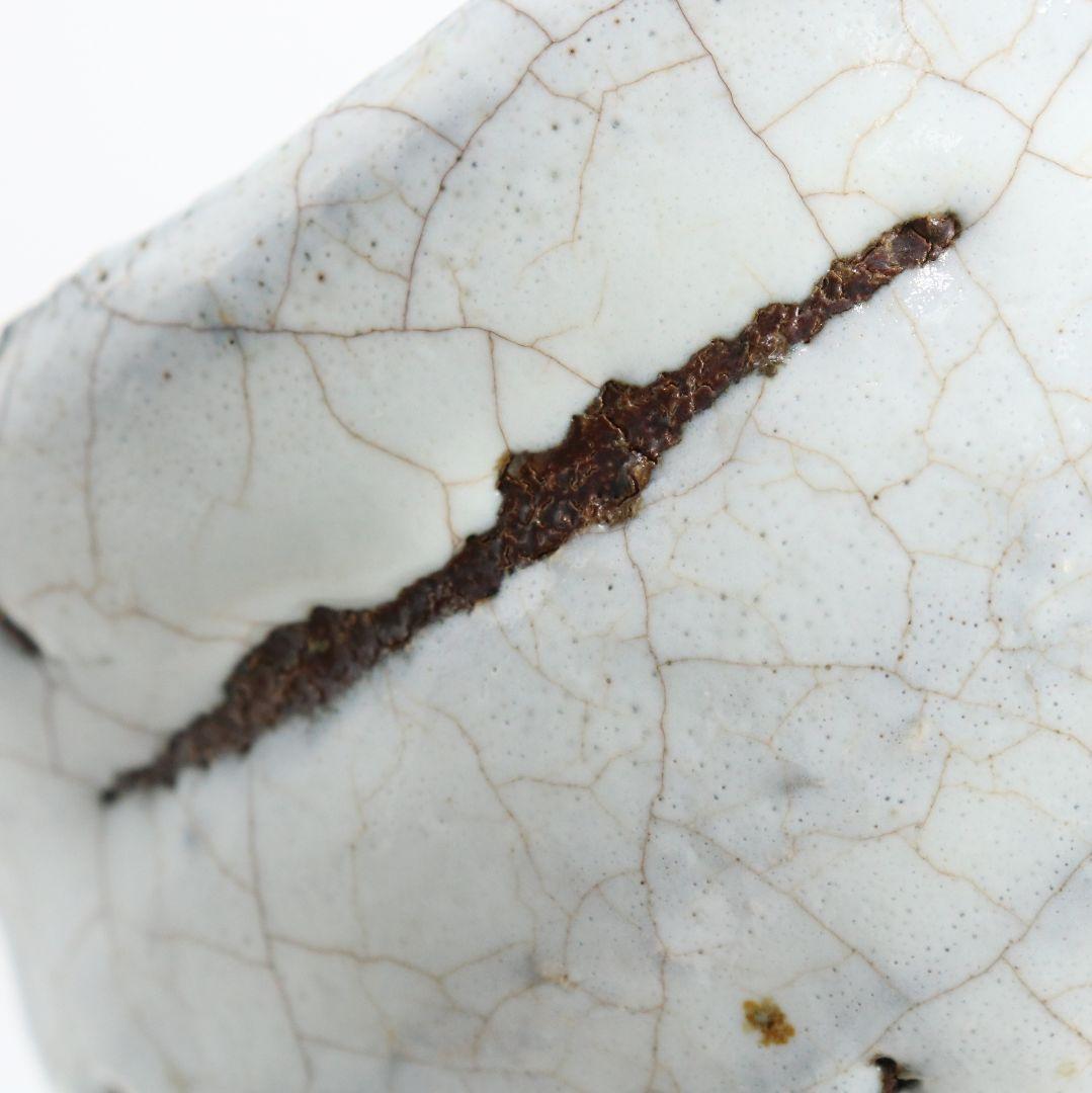 人間国宝 十代休雪 三輪休和作 鬼萩茶碗 表千家十四代 而妙斎書　M972