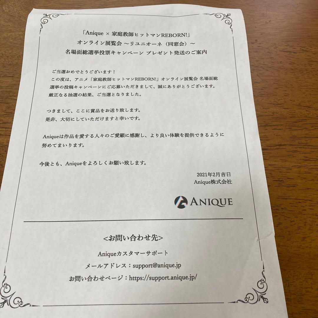 【非売品】家庭教師ヒットマンREBORN! A4クリアファイル Riunione