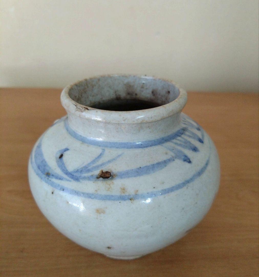 李朝染付小壺　古美術　李朝 小壺