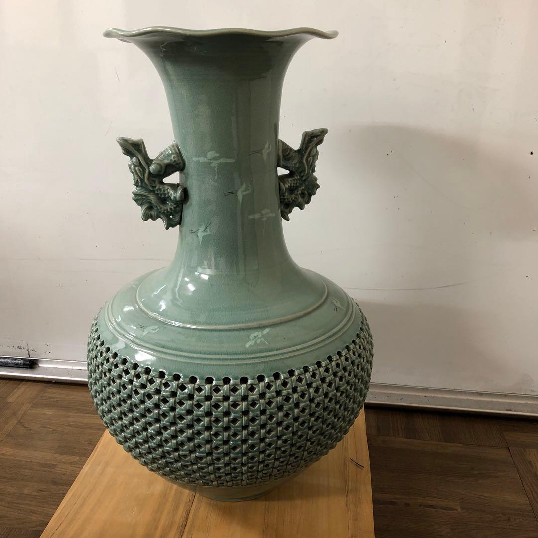 ☆送料込☆ 芸元作　青磁　壺