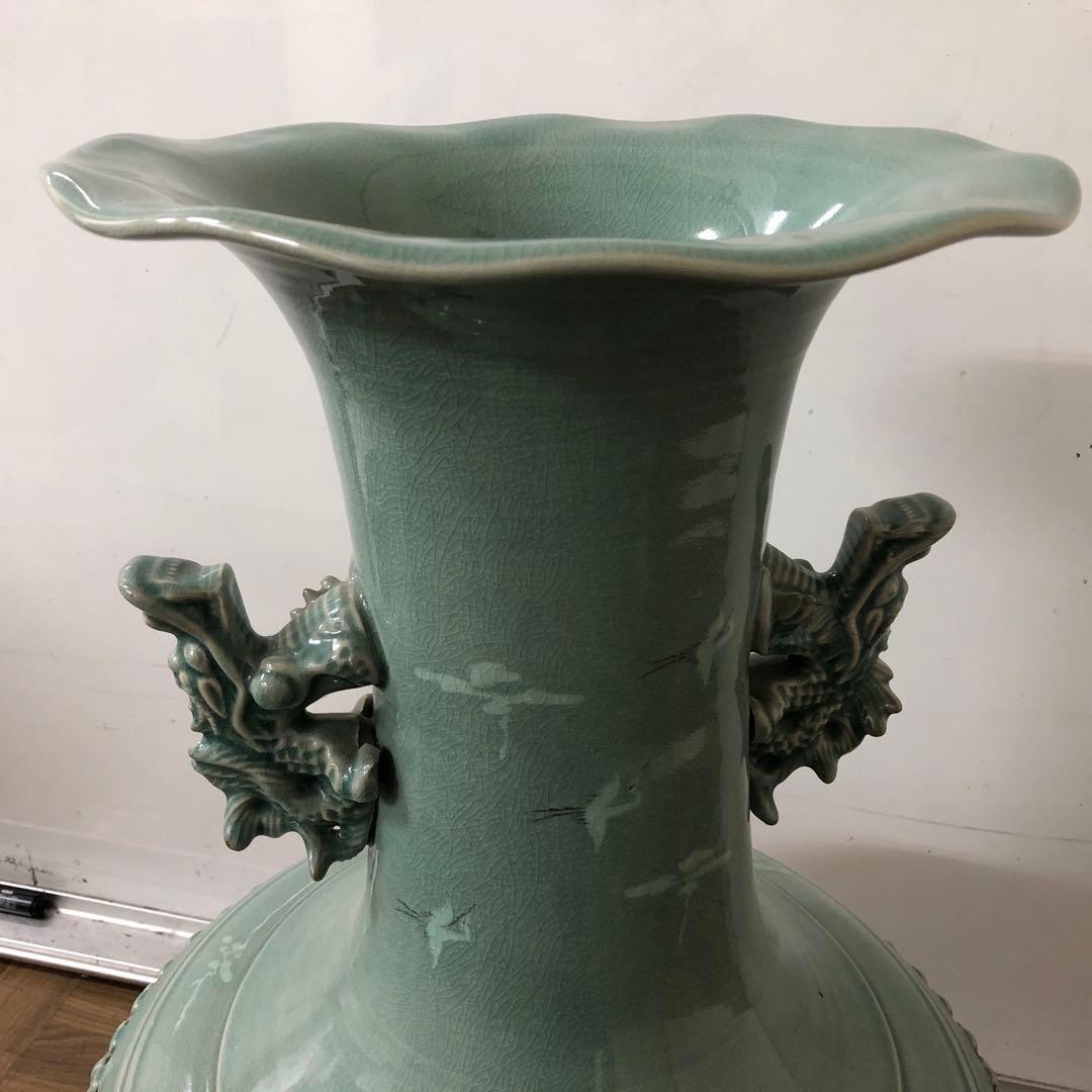 ☆送料込☆ 芸元作　青磁　壺