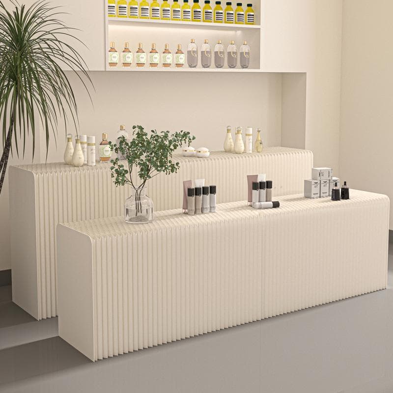 ディスプレイラック展示台セット陳列台 折りたたみ長さ2-3ｍ高さ118㎝幅42㎝