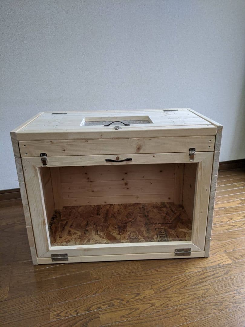 送料込み 爬虫類ケージ　小動物ケージ　木製ケージ　飼育