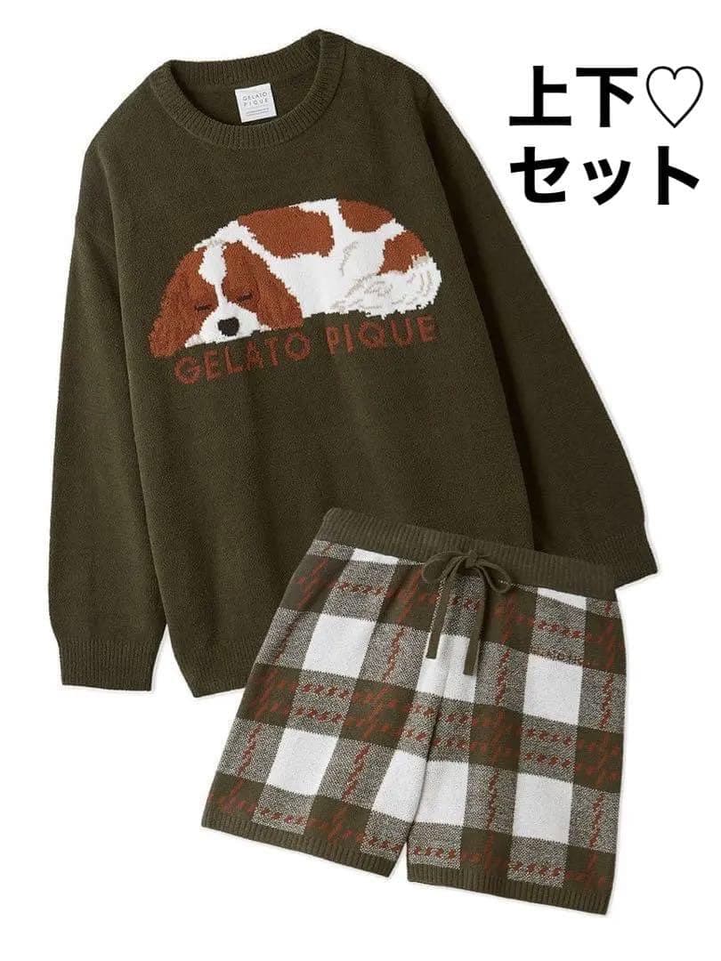 ジェラートピケ プルオーバー&チェックショートパンツ 上下セット キャバリア