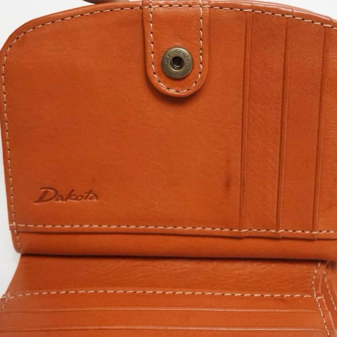 【未使用級】ダコタ 小銭入れ付き二つ折り財布 レザー がま口 マーゴット