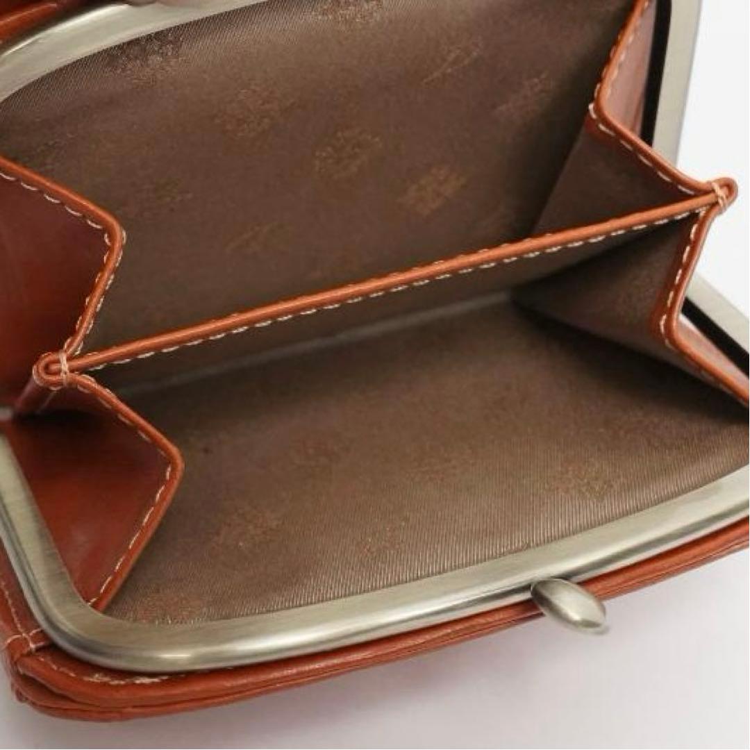 【未使用級】ダコタ 小銭入れ付き二つ折り財布 レザー がま口 マーゴット