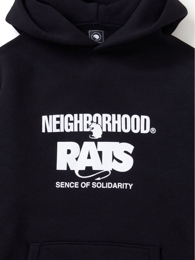 NEIGHBORHOOD. RATS ブラックパーカー　新品未使用品Lサイズ