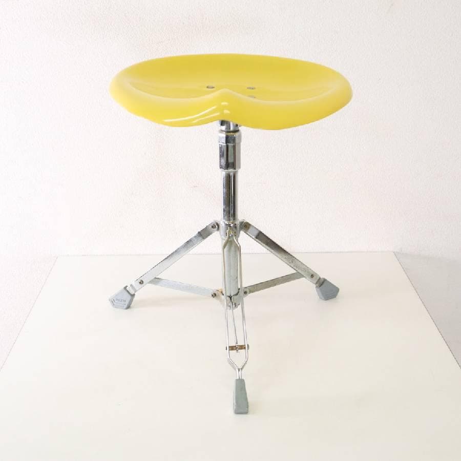 値下ダルトン X2 ビートスツール 廃番 イエロー 座面昇降回転インダストリアル