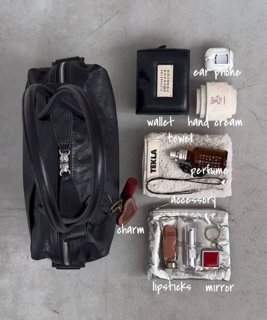 ear PAPILLONNER ロングハンドルボストンバッグ