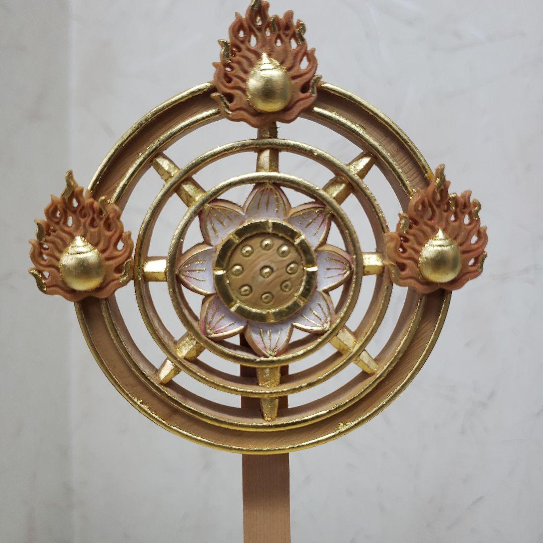 Ｂフライデー蔵出し特価淡彩色切りがね仏像◆ヒバ材 八臂弁才天(弁財天)3寸立◆