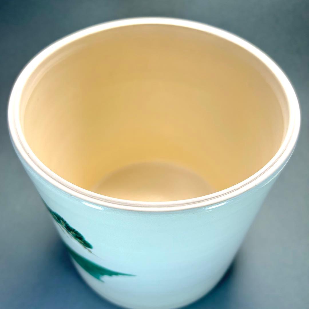 水指　『手塚大示　仁清写　松鶴絵曲形』　即中斎好写　桃山窯　茶道具　共箱　工芸品