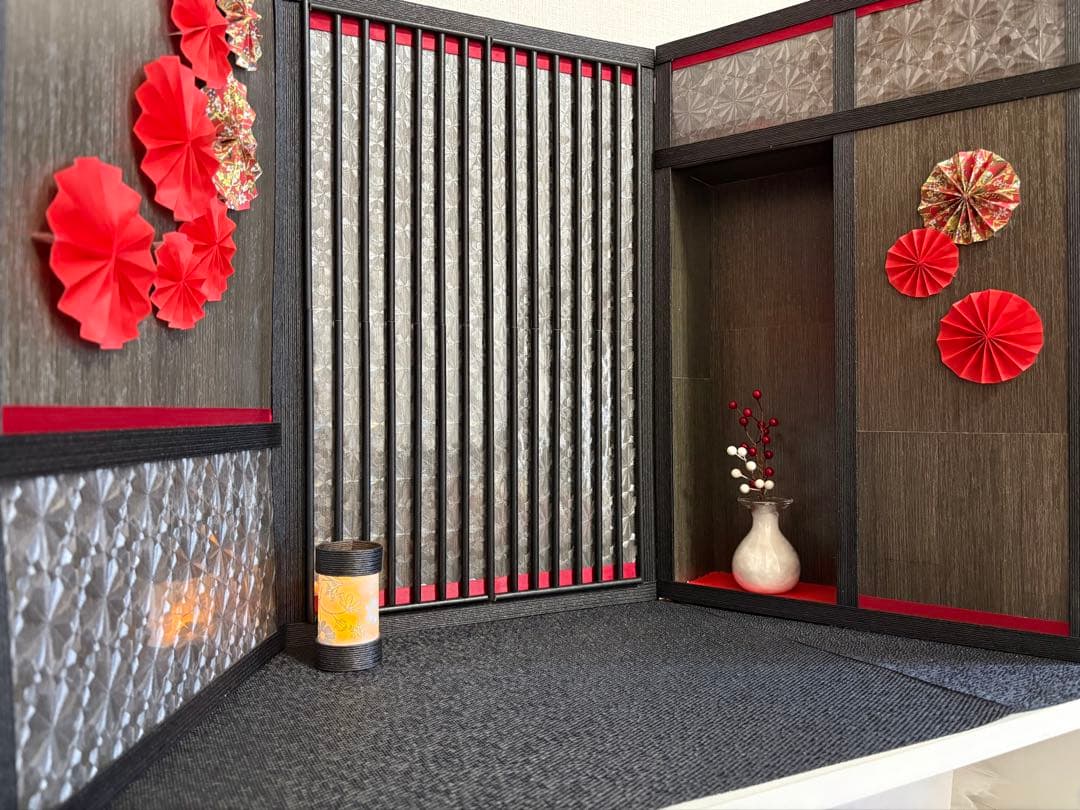 【！即購入OK！】背景ボード/ドールハウス/ミニチュア/和室/ひな祭り/五月人形