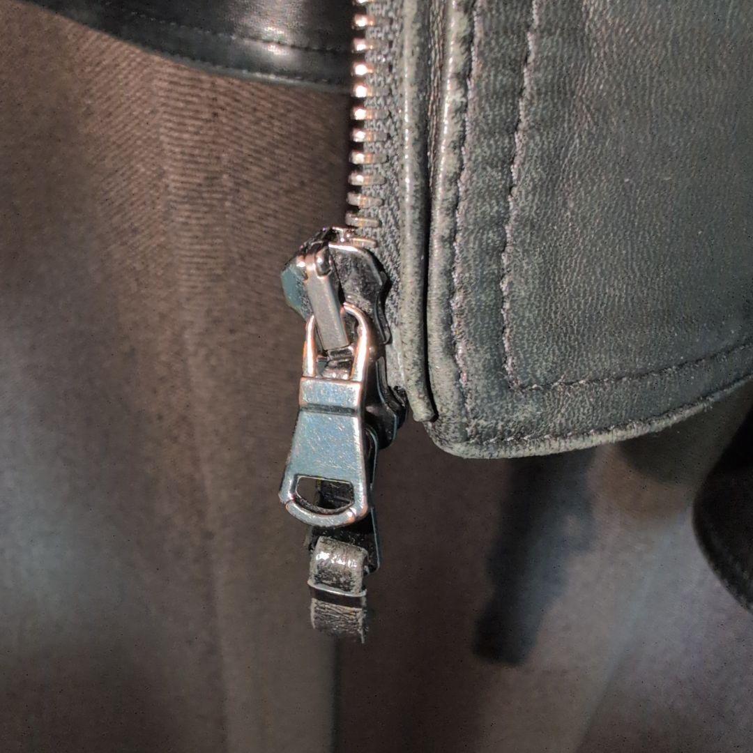 48サイズ EMMETI ラムレザー　シングル　ジャケット　黒　JURI