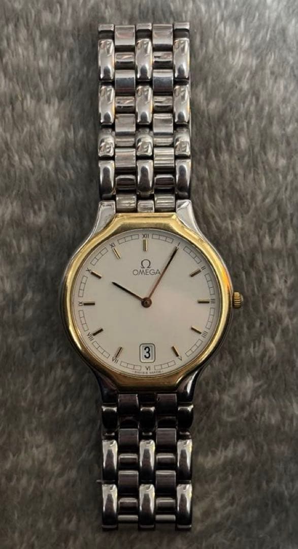 OMEGA オメガ デビル 腕時計 SS×YG クオーツ　18k 金　ゴールド