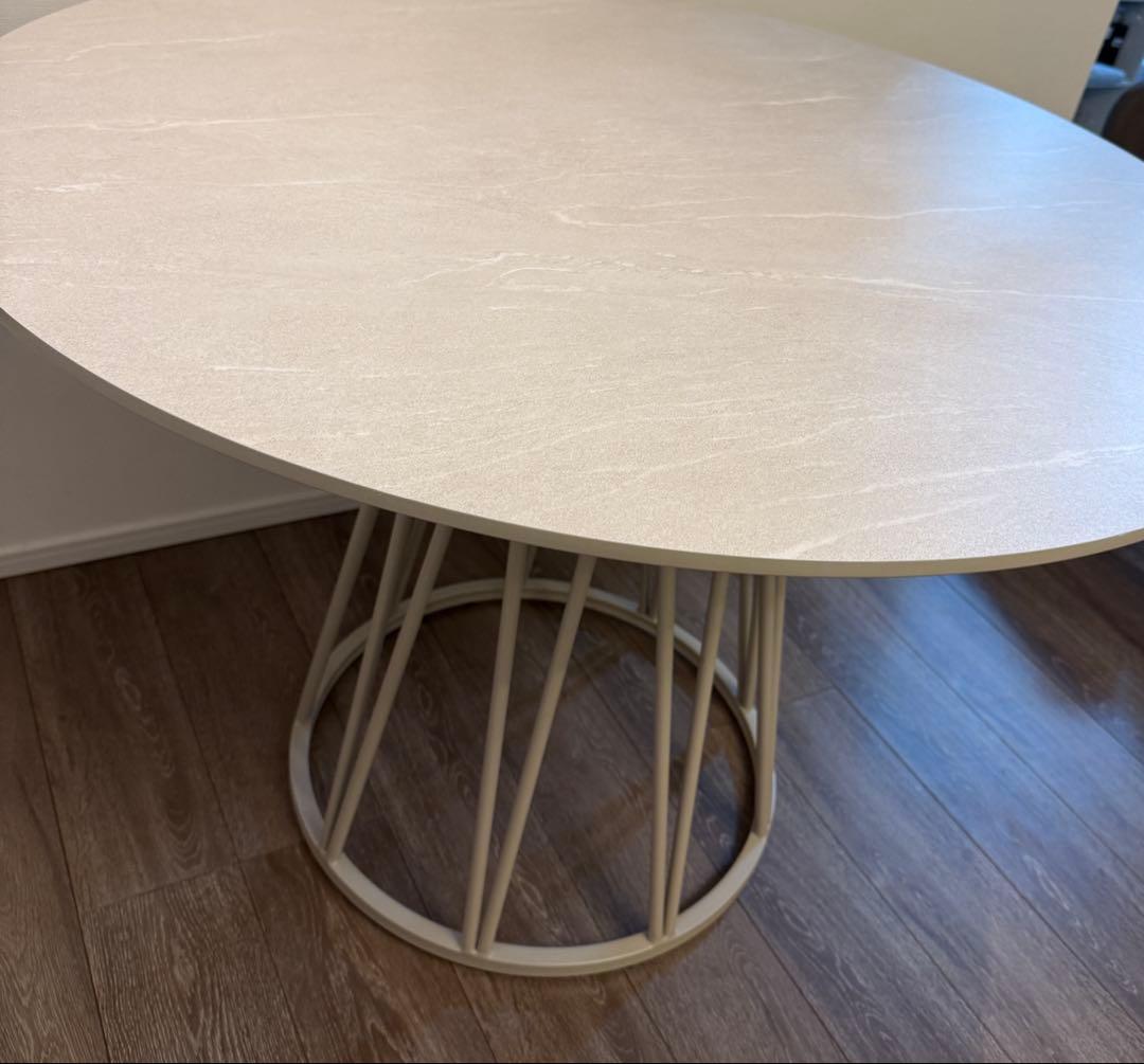 【タイムセール】丸テーブル 100cm高圧メラミン天板