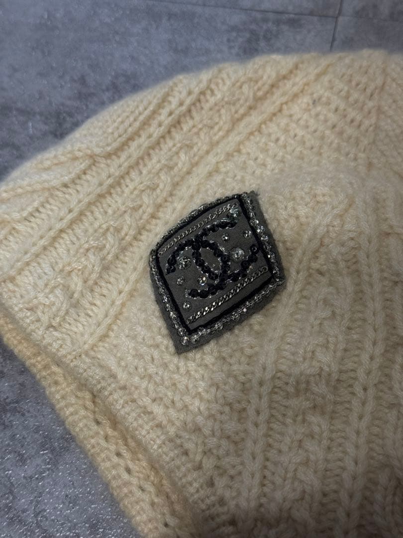 希少 CHANEL ビーニー ケーブル編み