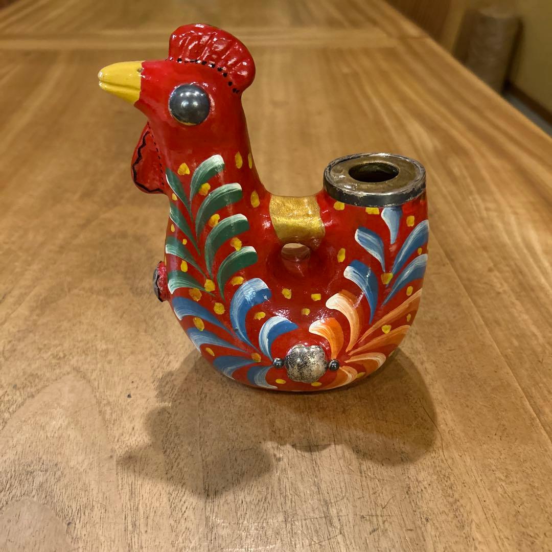 ポルトガル　ビンテージ　ニワトリ花瓶
