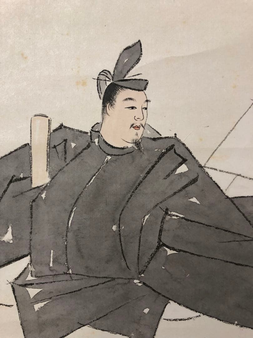 明治時代 掛軸（大熊秀斎）藤原定家（骨董/古美術）