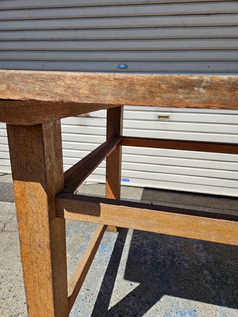 日本のアンティーク 木製の作業台 図工室 学校 ディスプレイ ワークテーブル