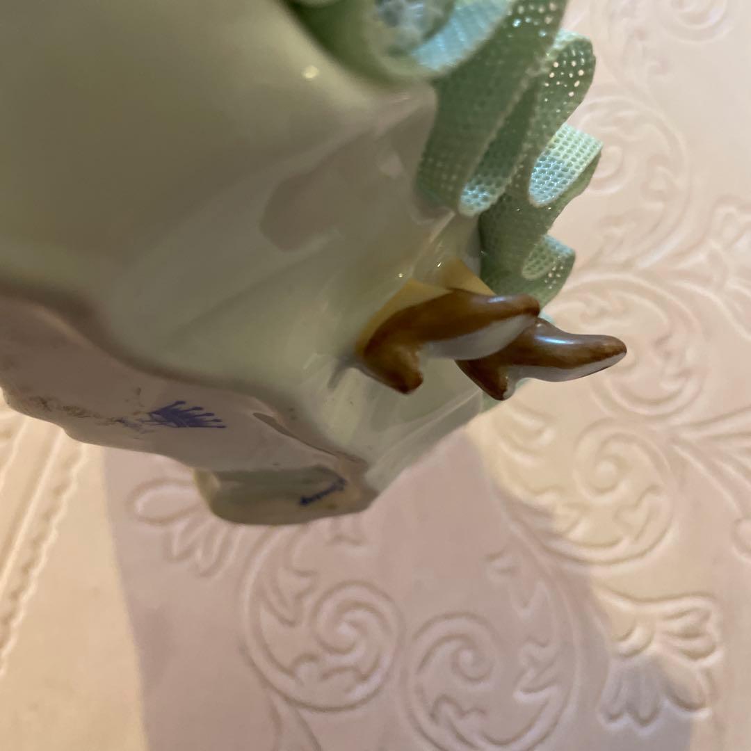 西ドイツの水色フリルドレスの陶器人形SALE‼️