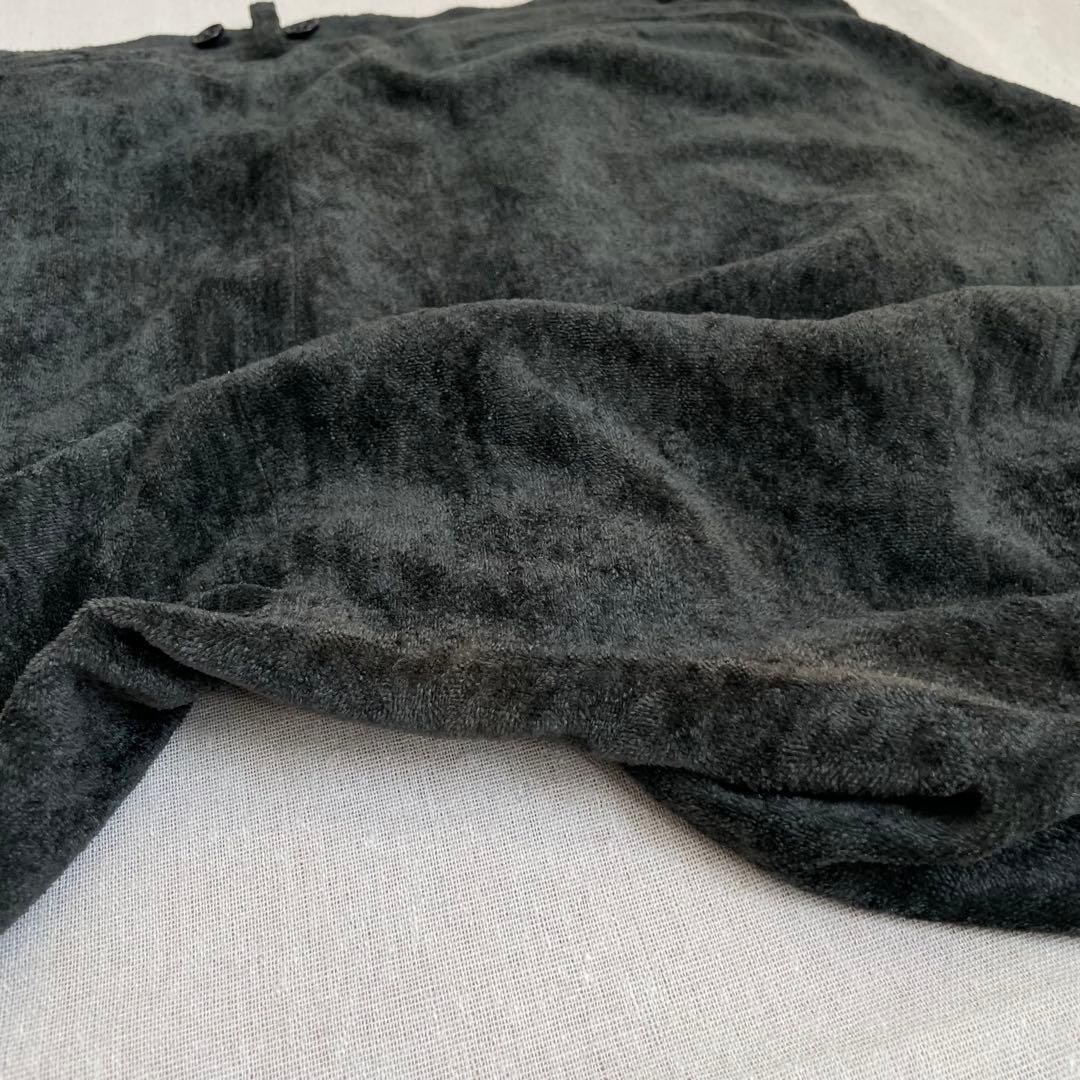 SHARE SPIRIT シェアスピリット　サルエルパンツ　ベロア　リネン　緑