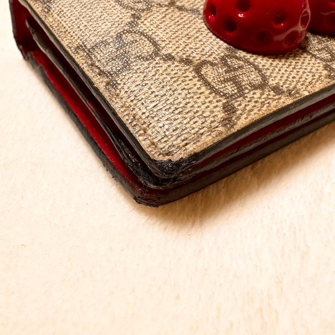 GUCCI GGスプリーム チェリー ウォレット〔二つ折財布〕
