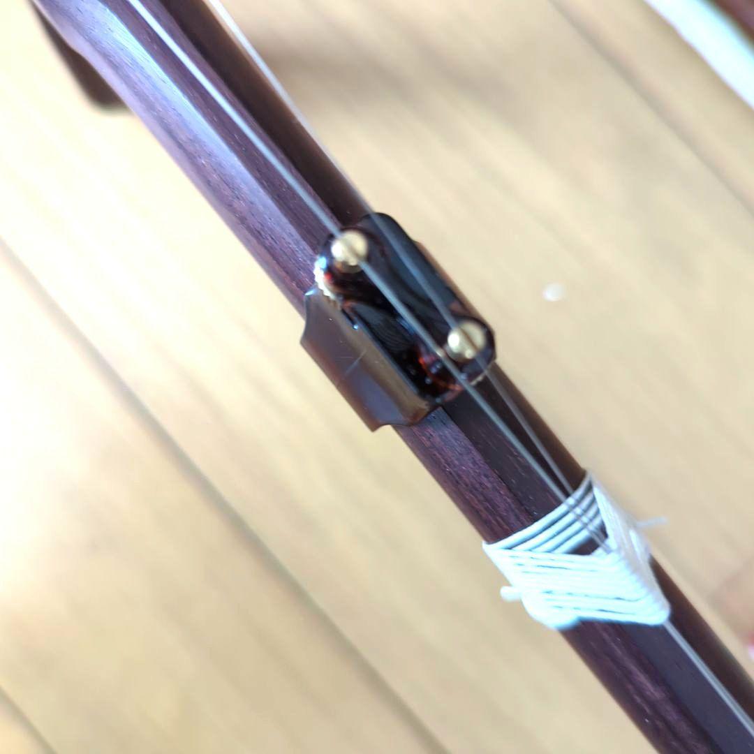 胡涵柔製作 最上級明清老紅木 未使用 螺鈿花 回紋頭 二胡5