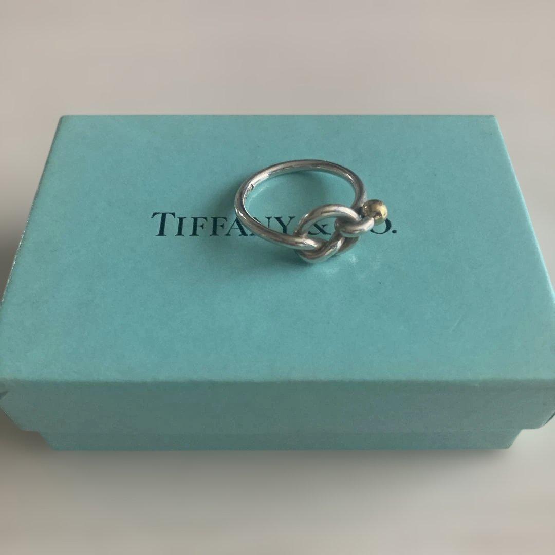 Tiffany & Co.ラブノットリング シルバーゴールド13号ボックス袋付き