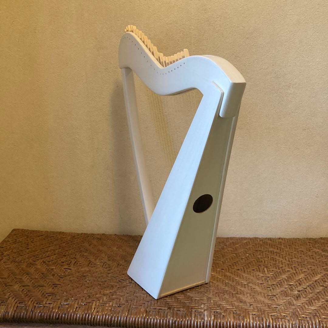 ホワイト 22弦 ハープ 本体