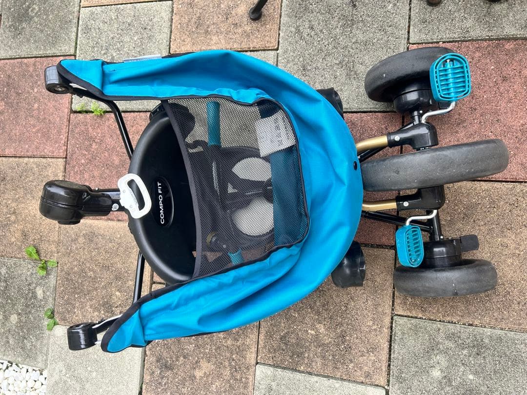 ides 三輪車 青色 前カゴ付き