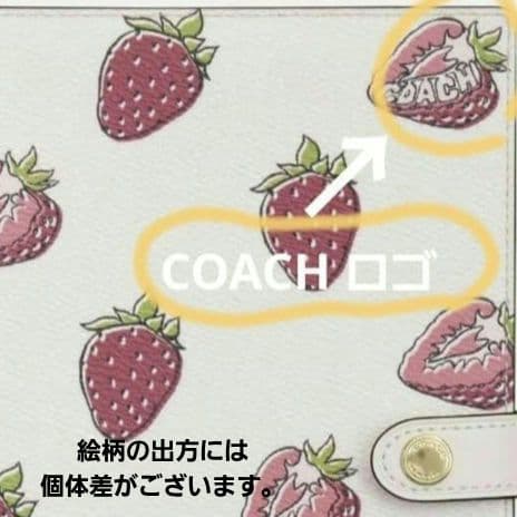 COACH いちご柄 ノートカバー♡リングノート付き ♡ラスイチ