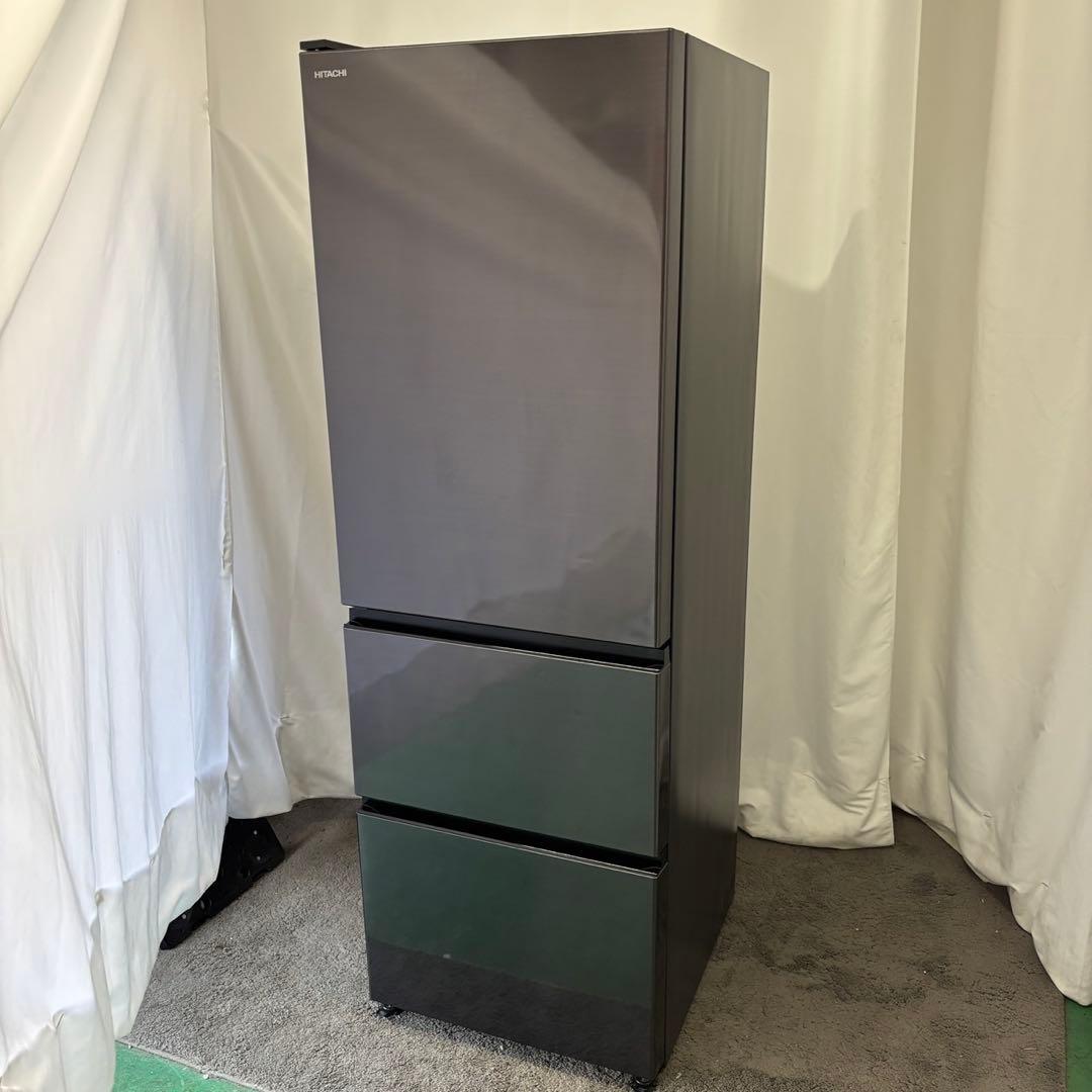 767⭕️冷蔵庫　日立　黒　大型　300-400ℓ　綺麗　安い　設置無料