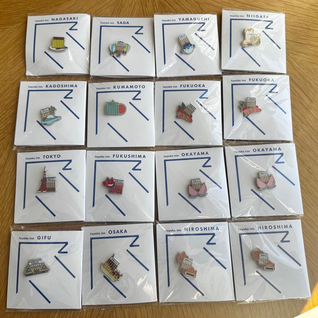 東横イン限定ピンバッジ　16個セット