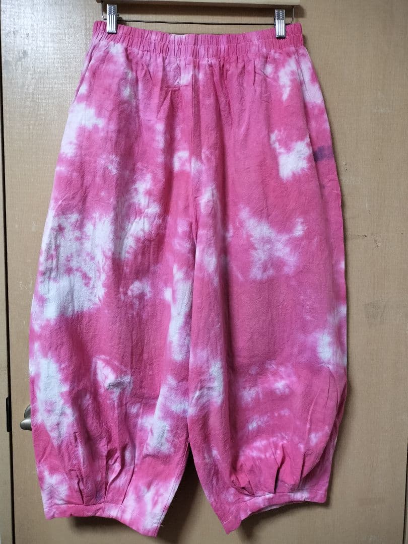 エスニック　タイダイ染め　アラジンパンツ　天然コットン　新品　タイ製