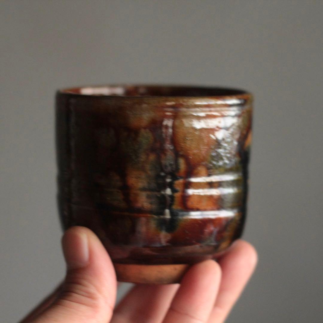 筒茶碗 須佐焼か？ 古美術 アンティーク 古道具 茶道具