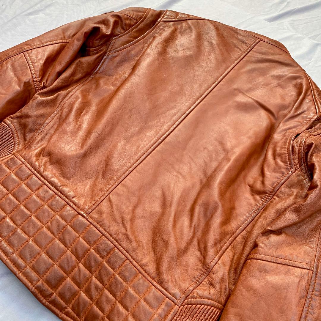 【美品】　DEGNER ライダースジャケット　ラムレザー　羊革　ヴィンテージ加工