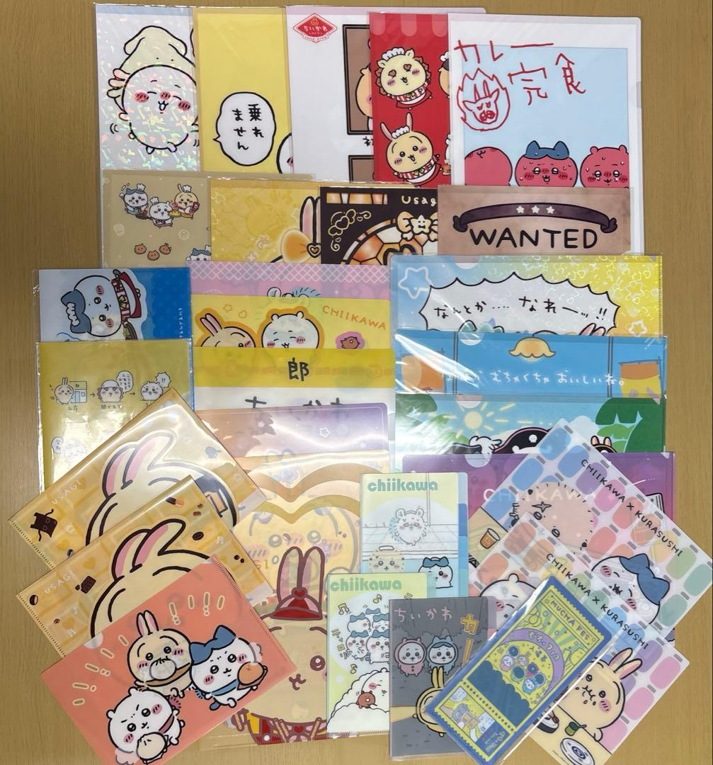 ちいかわ　クリアファイル・下敷き　まとめ売り（うさぎ多め）